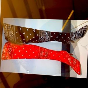 Knee High Bandanna Boot